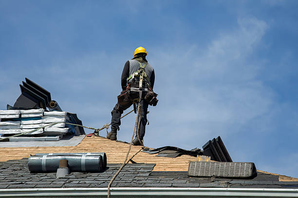 Professional Gutter Installation technician working in Outlook, WA